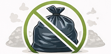Garbage disposal bags for residential cleanup projects